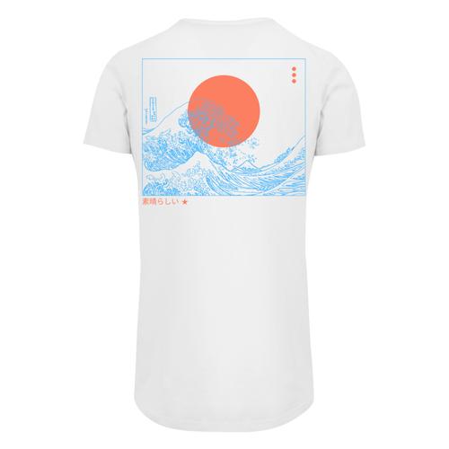 „T-Shirt F4NT4STIC „“PLUS SIZE Kanagawa Welle““ Gr. XL, weiß Herren Shirts T-Shirts Print“