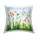 Stupell Industries Modern Spring Flower Meadow Square Decorative Printed Throw Pillow 18 x 18