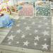 Paco Home Kids Rug with Stars for Nursery Starry Sky in grey pink and green 3 11 x 5 7 - Grey