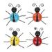 4Pcs Metal Ladybird Garden Wall Art Craft Iron Ladybugs Outdoor Wall Sculptures