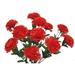 Candy Apple Red Carnation with Gypsophila 20in Artificial Polysilk Faux Fake Flower Bush for Craft Home Garden Outdoor Bouquet Arrangement Ceremony Wedding Arch Floral Wall Aisle Decor (Red Set of 2)