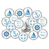 324 Nautical Blue Its a Boy Baby Shower Favors Stickers for Baby Shower Or Baby Sprinkle Party Decorations Baby Shower Kisses Stickers Baby Shower Blue Favors Baby Shower Labels Its a Boy Kisses