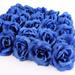 100pcs Royal Blue Rose Picks - Artificial Flowers Flexible 8 Stems - Royal Blue