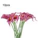 Calla Lily Flowers 10 Pcs Artificial Calla Lily Flowers Fake Lily Flowers Wedding Home Kitchen Outdoor Bouquet Multi-Colors Decor