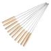 Labakihah Sign Outdoor Drill Steel Tool 10Pcs Sign Stainless Roundwood Barbecue Steel KitchenÃ£Â¯Ã‚Â¼Ã‚ÂŒDining & Bar Barbecue Forks Bbq Fork