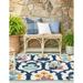 Outdoor Helena Collection Area Rug Ivory - 5 3 Square