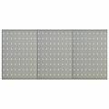 moobody 3 Piece Wall-Mounted Peg Boards Steel Wall Panels with Holes Metal Tool Pegboards Storage Organizer Gray for Garage Workbench Workshop 47.2 x 22.8 x 0.4 Inches (L x W x T)