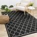 Alpine Rug Co. Black White Reversible Needlepoint Diamonds Indoor/Outdoor Area Rug 7 10 x 11 2