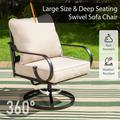 5/7-Seat Patio Conversation Set with 3-Seat Sofa 2/4 Single Chairs 2-Seat Sofa and 1 Coffee Table Set 3 - 5-Piece