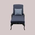 Chaise Lounge Outdoor Chair with Cushions Blue