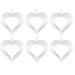 6Pcs Sublimation Wind Spinner Blanks 3D Wind Spinners Hanging Wind Spinners for Outdoor Garden Decoration C-8 Inch Heart