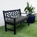 Mozaic Humble + Haute Outdura Solid Indoor/Outdoor Round-front Bench Cushion 44 in x 19 in x 2 in - ETC Steel