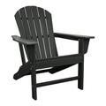 HDPE Resin Wood Adirondack Chair Patio Chairs Lawn Chair Weather Resistant for Garden Backyard Beach Pool & Lawn Furniture Black