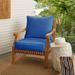 Mozaic Company Sunbrella Indoor/Outdoor Pillow and Cushion Set - 25 x 25 x 5 Canvas True Blue