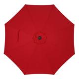 9ft Lime Green Round Outdoor Tilting Market Patio Umbrella Red