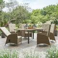 Greemotion Mackay Teak Extendable & Reclining Outdoor Dining Set for 6 People