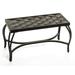 Metal Patio Garden Woven Bench - Modern Furniture Brown