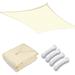 16x16FT 97% UV Block Square Sun Shade Sail Canopy Outdoor Patio Yard Poolside Off-White