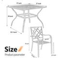 SUNCROWN 5/7-piece Metal Outdoor Patio Dining Set 5-Piece 5-Piece 4