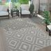 Paco Home Indoor & Outdoor Rug With Moroccan Trellis High-Low Pattern 2 x 3 3 - grey