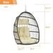 Outdoor Garden rattan Egg Swing Chair Khaki+yellow