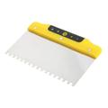 Plastering Trowel Finishing Trowel Plaster Tiling Drywall Hand Tool Steel Trowel Wall Scraper Square Notch Drywall Trowel Construction Tools 200mm