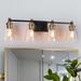 Savonnerie 2/3/4-Light Modern Black Gold Bathroom Vanity Lights Glass Wall Sconces 4-Light