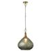 River of Goods Arnold 15.5-Inch Gourd Shaped Pendant Light with Blown Glass Shade - 15.5 x 15.5 x 21.3/86.3