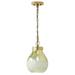 River of Goods Danna Gold and Cream Ombre Mercury Glass and Metal Bell Shade Pendant Light - 9 x 9 x 20/64