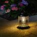 Glitzhome Outdoor Solar Hanging Lantern Lights Metal LED Chip Edison Bulb Decorative Light for Garden Patio with Hollowed-Out Design Incandescent Bulb