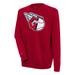 Men's Antigua Red Cleveland Guardians Victory Crewneck Chenille Pullover Sweatshirt