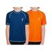 iXtreme Boys Rash Guard ? 2 Pack UPF 50+ Quick Dry Sun and Sand Protection Swim Shirt (2T-18) Size 10/12 Navy/Orange