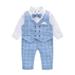 famuka Baby Boy Classic Suit Double Breasted Waistcoat Tuxedo Formal Outfit Plaid
