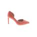 Essex Lane Heels: D'Orsay Stilleto Cocktail Pink Solid Shoes - Women's Size 6 - Pointed Toe