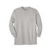 Men's Big & Tall The Ultra-Light Comfort Long-Sleeve Tee by KingSize in Heather Grey (Size 5XL)