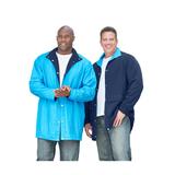 Men's Big & Tall Reversible fleece nylon jacket by KingSize in Navy Cobalt (Size 8XL)