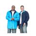 Men's Big & Tall Reversible fleece nylon jacket by KingSize in Navy Cobalt (Size 5XL)