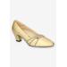 Women's Cristiny Pump by Easy Street in Gold Satin (Size 8 M)