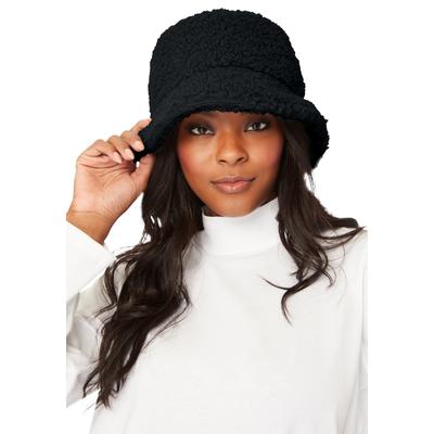 Women's Sherpa Bucket Hat by Accessories For All in Black