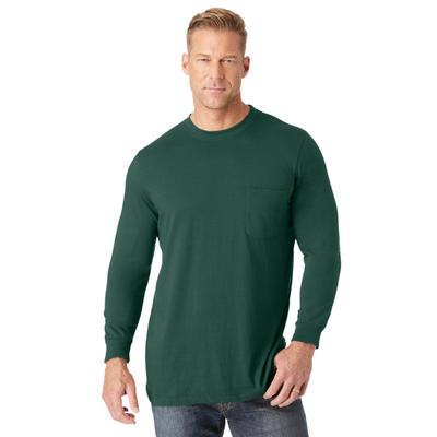 Men's Big & Tall The Ultra-Light Comfort Long-Sleeve Tee by KingSize in Hunter (Size 2XL)