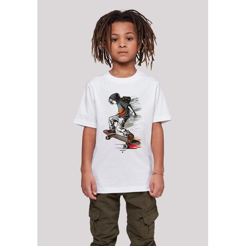 „T-Shirt F4NT4STIC „“Skateboarder““ Gr. 122/128, weiß Mädchen Shirts T-Shirts Print“