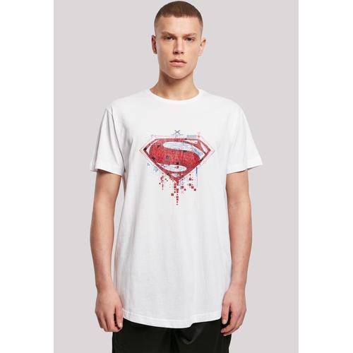 „T-Shirt F4NT4STIC „“DC Comis Superhelden Superman Geo Logo““ Gr. L, weiß Herren Shirts T-Shirts Print“