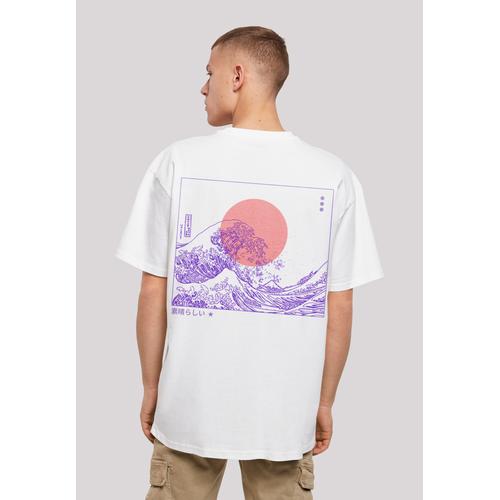 „T-Shirt F4NT4STIC „“Kanagawa Welle Japan““ Gr. L, weiß Herren Shirts T-Shirts Print“