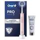 Oral-B Pro 3 Electric Toothbrushes For Adults With Smart Pressure Sensor, Fathers Day Gifts For Him / Her, 1 Toothbrush Head, 1 3D White Whitening Restore Toothpaste, 75 ml, 2 Pin UK Plug, Pink