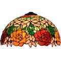 AIBOTY Tiffany Style Lampshade Replacement 16-Inch Rose Stained Glass Lamp Shade Only for Table Lamp Desk Lamp Pendant Lamp Floor Lamp