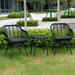 Corrigan Studio® Wicker/rattan 2 - Person Seating Group w/ Cushions Wicker/Rattan in Black | Outdoor Furniture | Wayfair