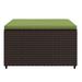 Latitude Run® Chander Wicker Outdoor Ottoman Wicker/Rattan in White/Black/Brown | 12.2 H x 21.7 W x 21.7 D in | Wayfair