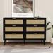 Bay Isle Home™ Rayville 6 Drawer 46" W Double Dresser Wood in Black | 30 H x 46 W x 15 D in | Wayfair 6606708D05644654AB04513EE9A1C131