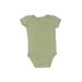 Carter's Short Sleeve Onesie: Green Polka Dots Bottoms - Size 12 Month