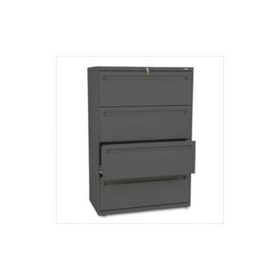 HON Company 700 Series Four-Drawer Lateral File 36w x 19-1/4d - Charcoal